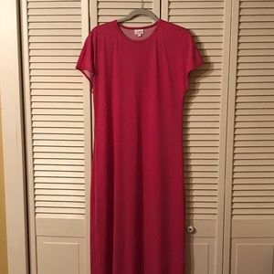 Pink Slinky Maxi Dress Large